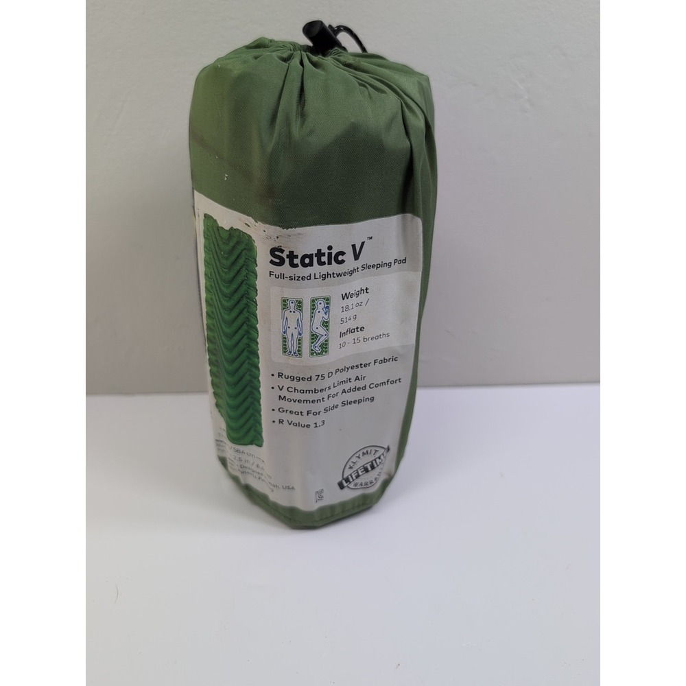 Klymit Static V Sleeping Pad Camping Air Mattress - Brand New‎ GREEN